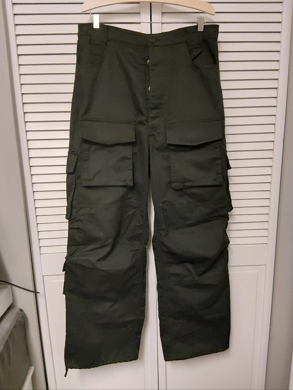 Balenciaga Black Heavy Twill Cargo Barrel Leg Pants